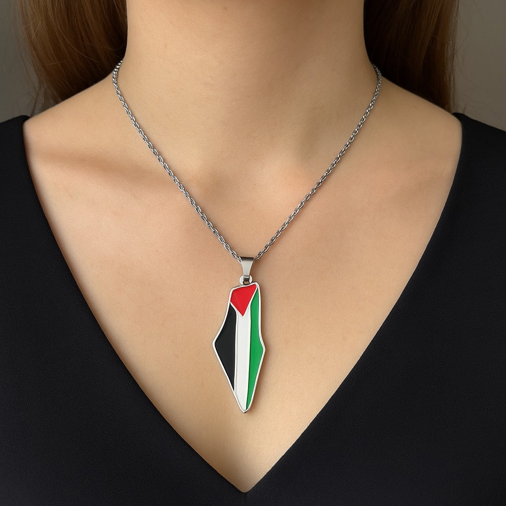 Falastin Map Necklace